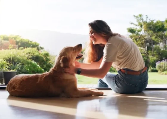 Gardien avec un chien