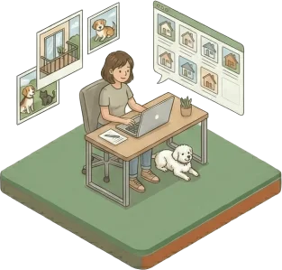 Homesitter postulant à une annonce de garde d'animaux sur PartirTranquille.