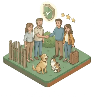 Validation du séjour et échange d'avis entre propriétaire et homesitter.