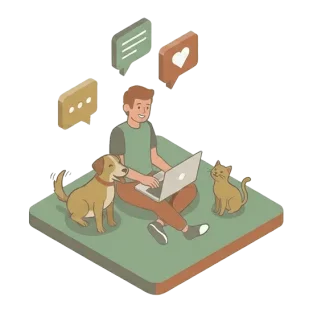 Messagerie sécurisée permettant les échanges entre propriétaires et gardiens d'animaux.